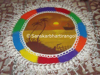 Rangoli with Themes for Competition - Sanskar Bharti Rangoli