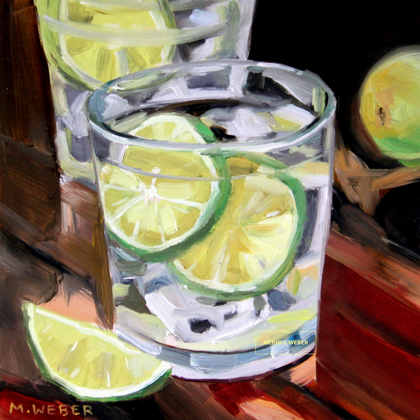 MERRILL WEBER ART GIN AND TONIC WITH LIME