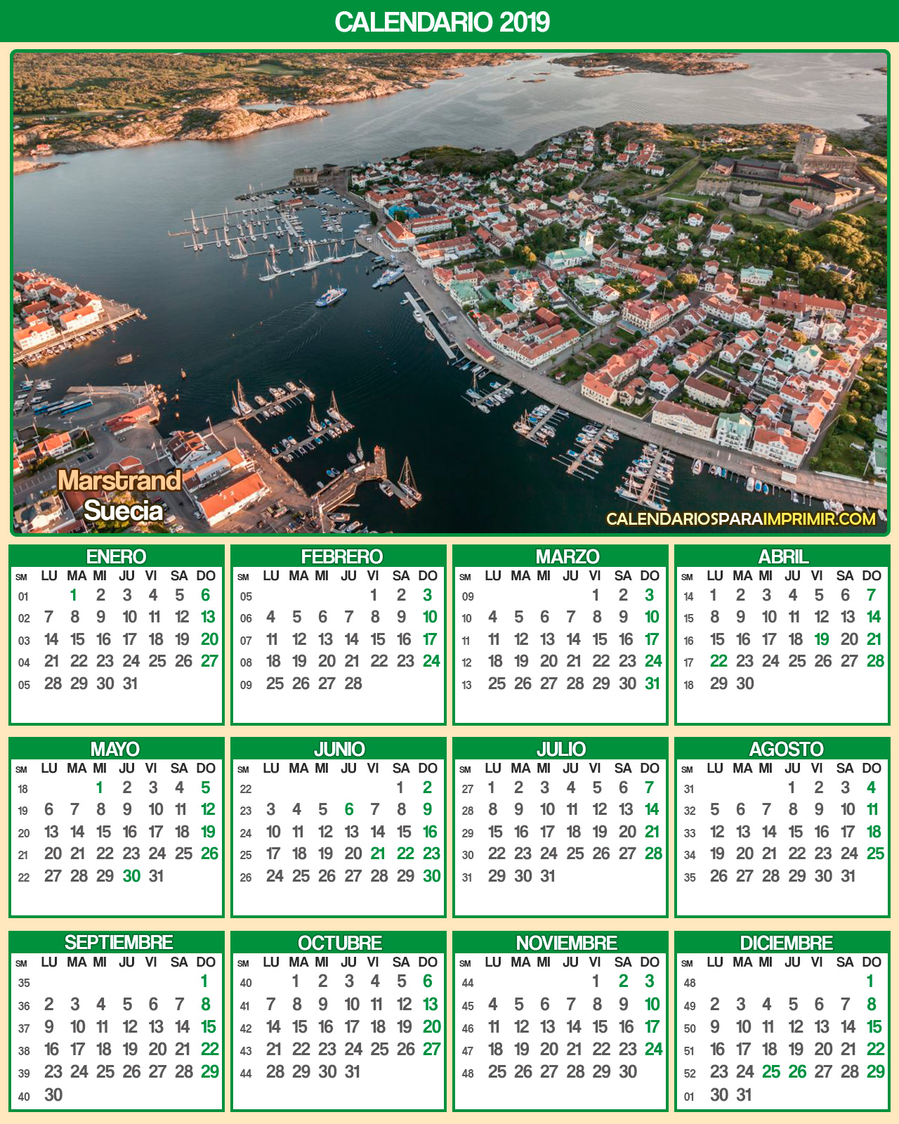 calendario suecia 2019 calendario suecia 2019
