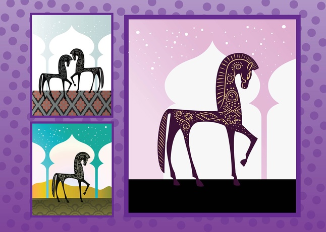 Free Horses Silhouettes Vector Graphics Download