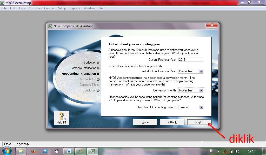 Membuat Data Perusahaan pada MYOB Our Akuntansi
