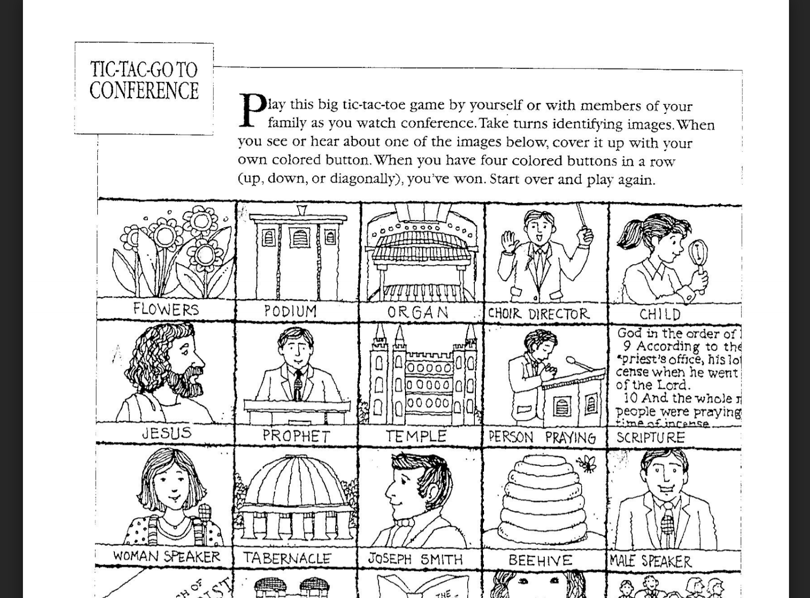 Doodled Curls LDS Conference Activity Pages