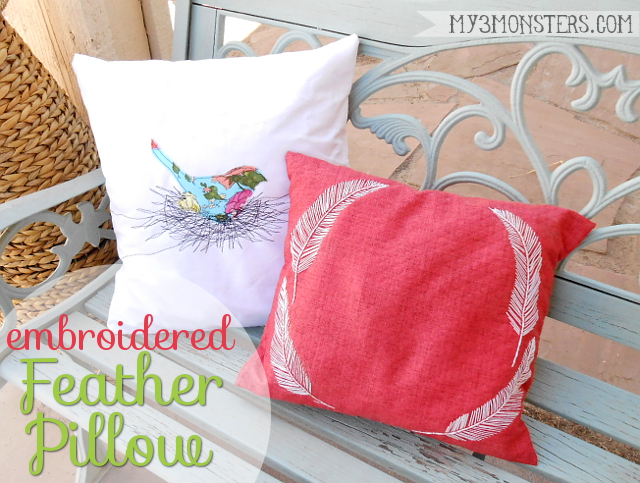 Embroidered Feather Pillows at /