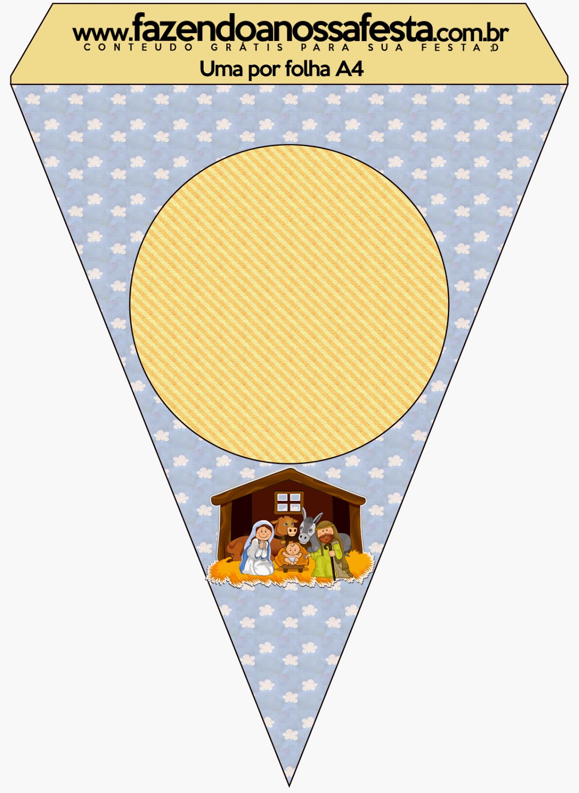 Portal de Belén: Imprimibles Gratis para Fiestas. Para banderines.