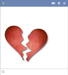 Broken Heart Emoticon For Facebook Chat