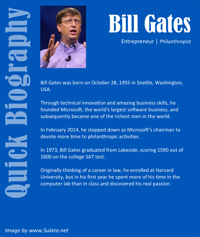 what is the biography of bill gates