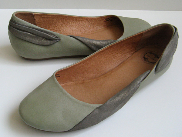 ANTHROOPOLOGIE LUCKY PENNY CHLOE TEAL GREEN LEATHER BALLET FLATS WOMENS ...