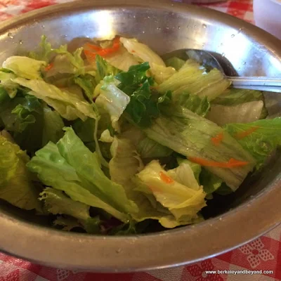 lunch salad at Samoa Cookhouse in Eureka, California