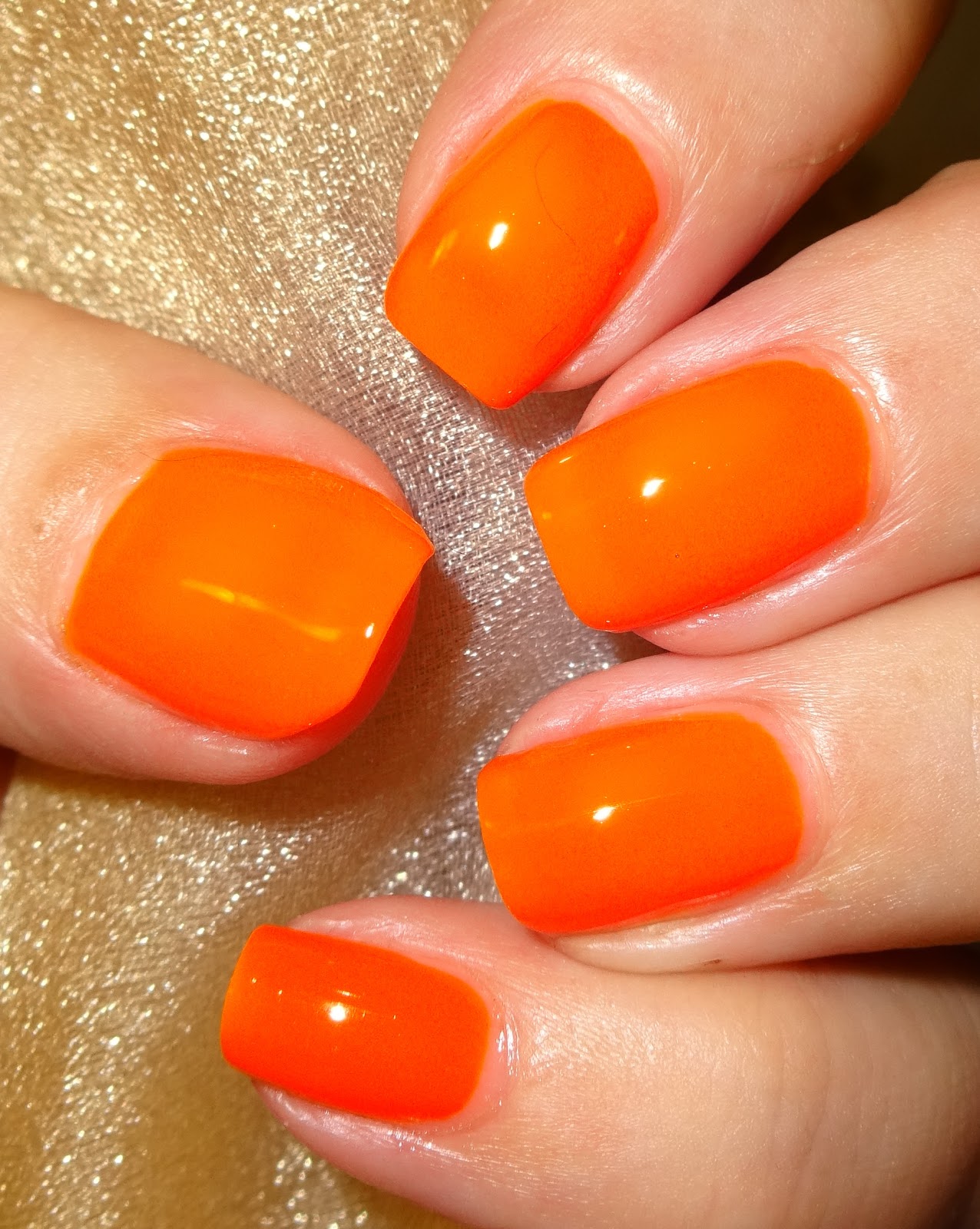 Neon Orange Summer Nails