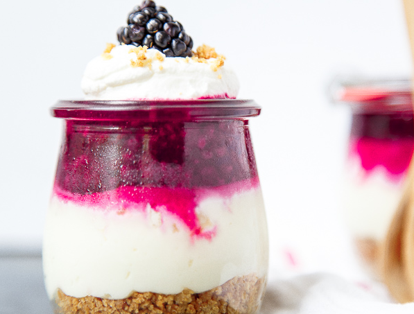No Bake Blackberry Cheesecake
