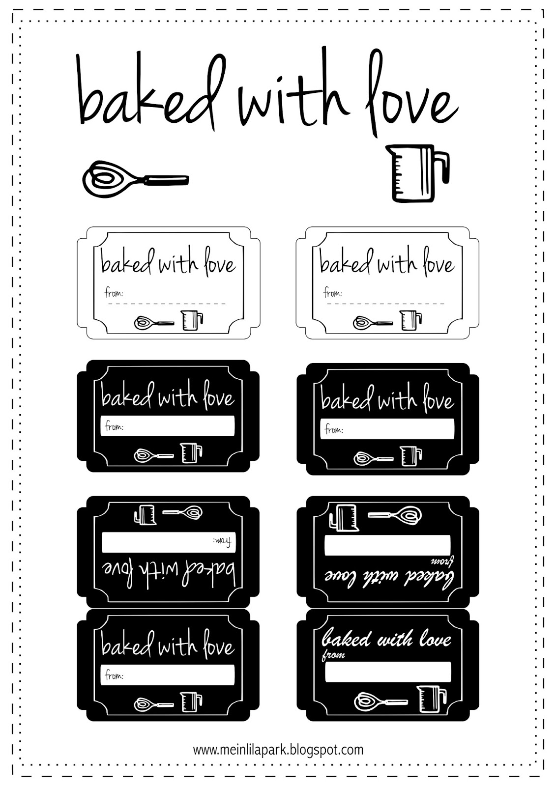 Editable Free Printable Labels For Baked Goods