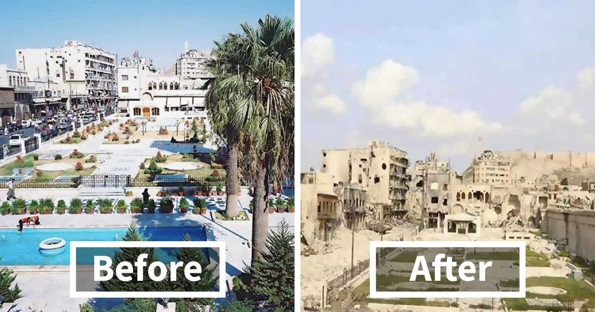 30 Before And After Pics Of Aleppo Reveal What War Did To Syria’s