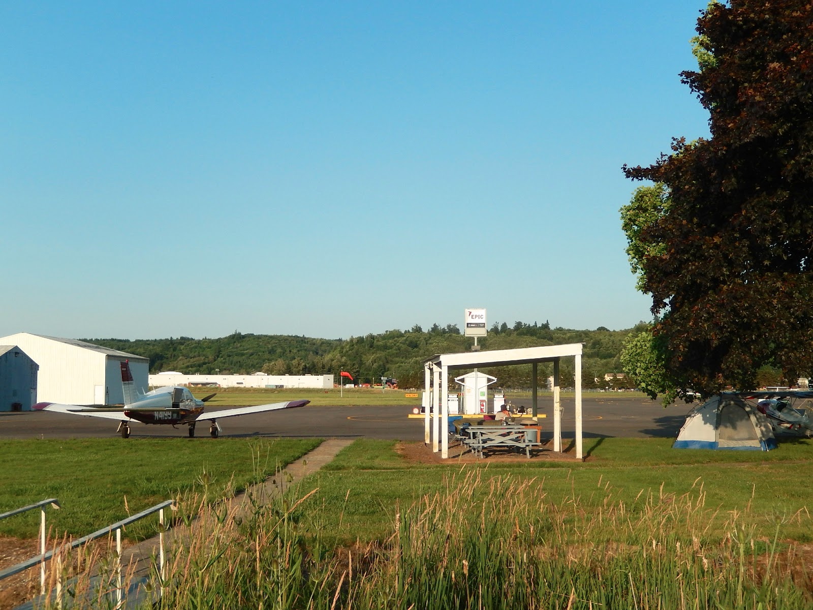 Powell River Books Blog Airplane Camping at Chehalis Airport