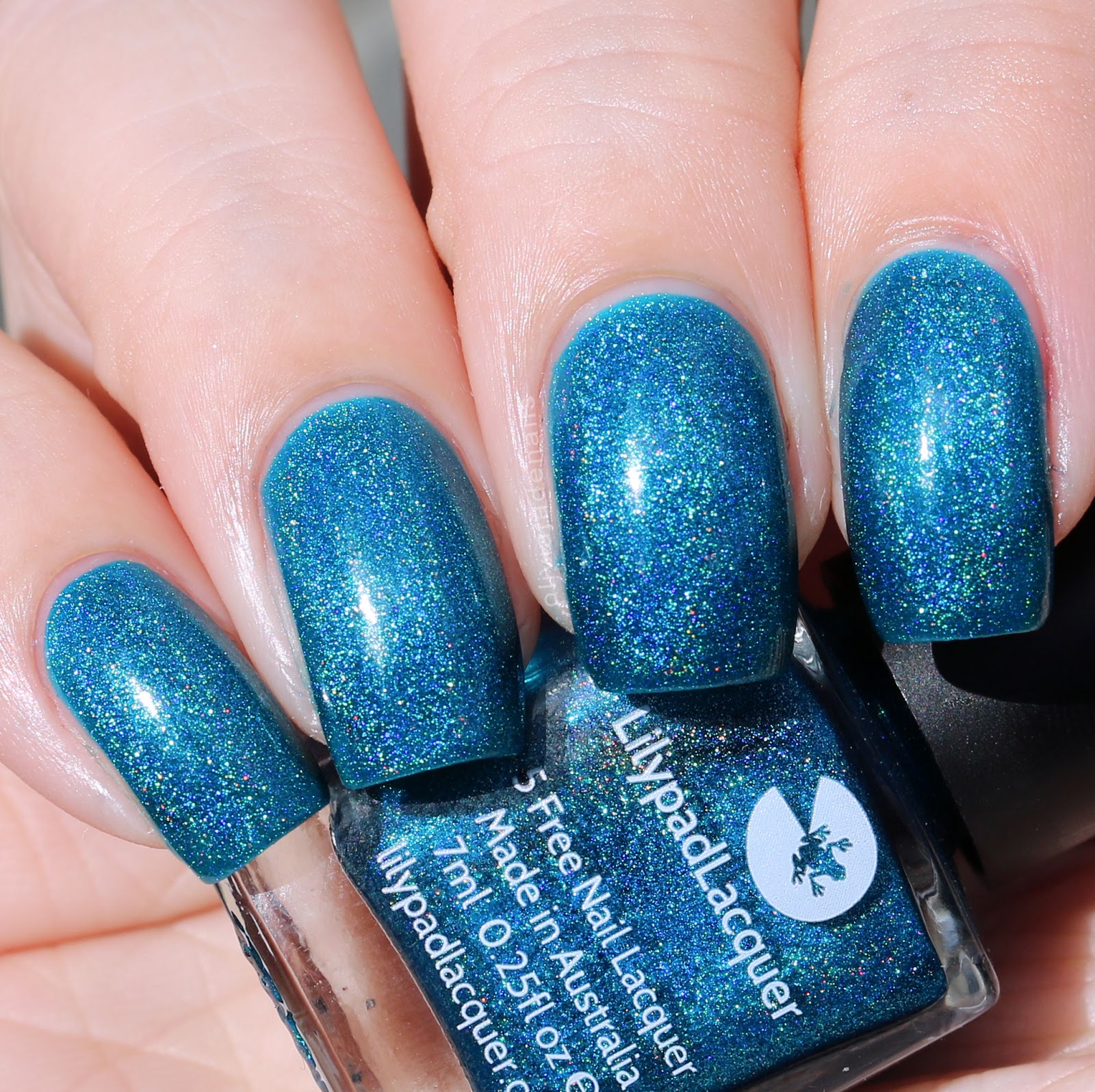 Lilypad Lacquer Sea-quins swatched by Olivia Jade Nails