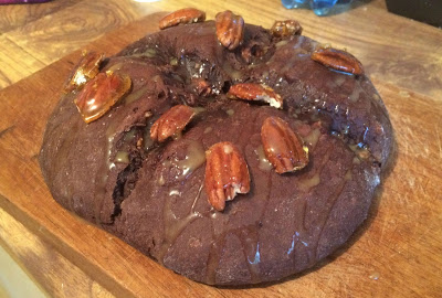 Photograph of my Chocolate Caramel and Pecan Bread