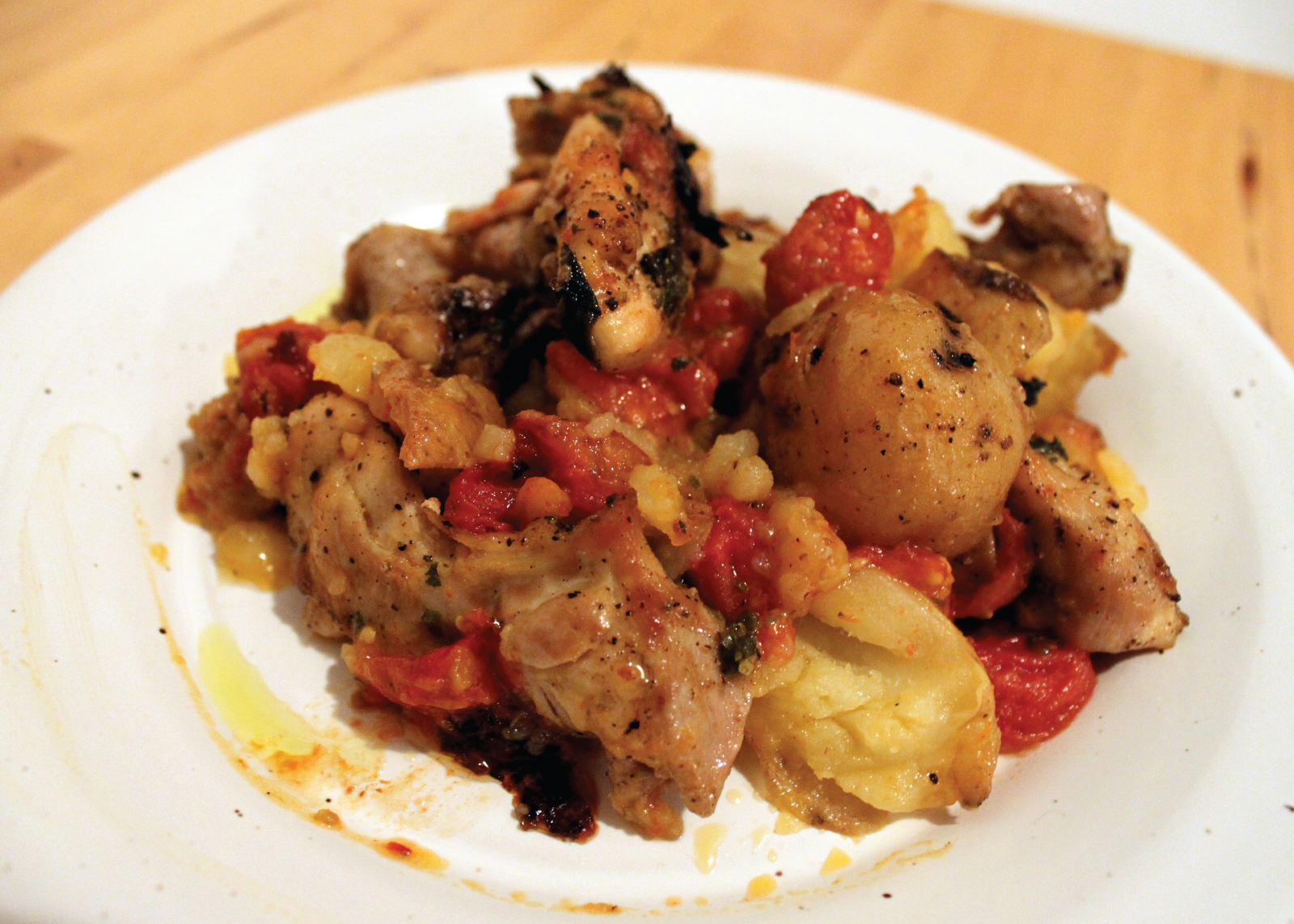 Cherry Pie Day 4 Crisy and Sticky Chicken Thighs with Squashed new