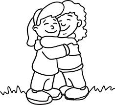 LOVE Expressed Through DOODLES: HUG Coloring Page (Includes Directions
