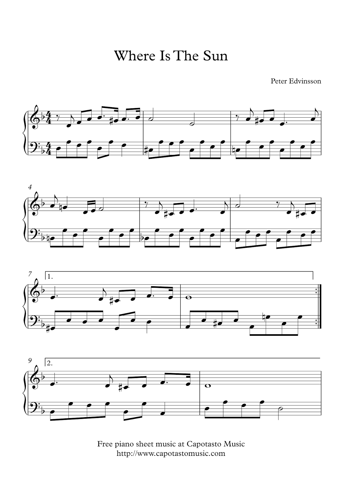 printable music score