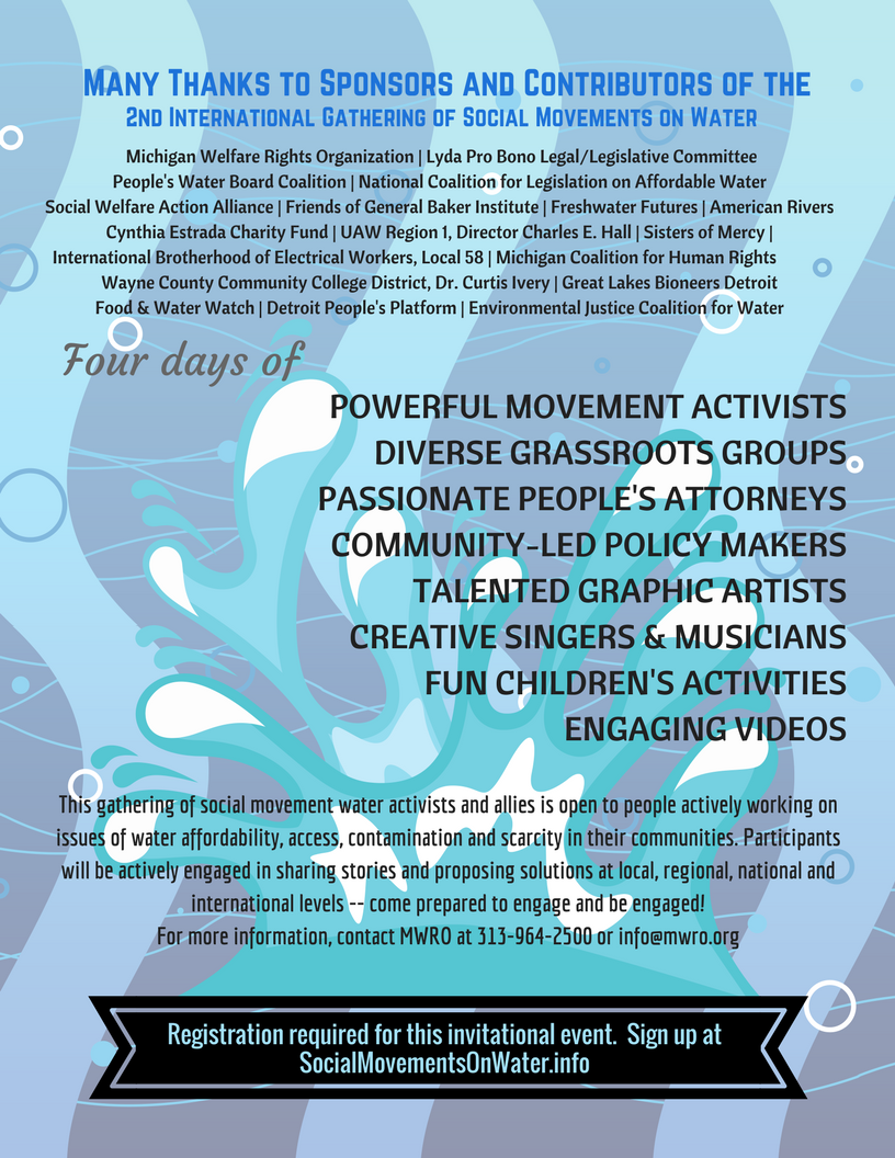 2nd international gathering of social movements on water updated social gathering flyer