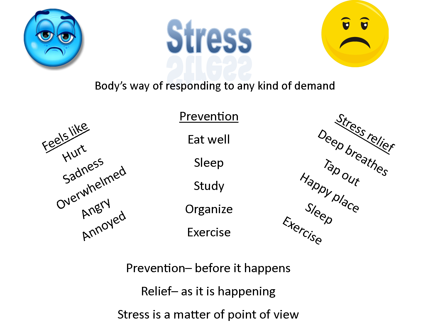 O'Leary FACS 8th Grade Stress Men and Flyers