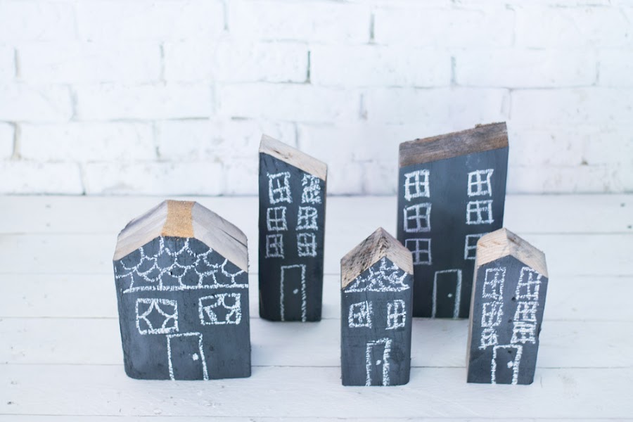 Ciudad casitas de madera diy