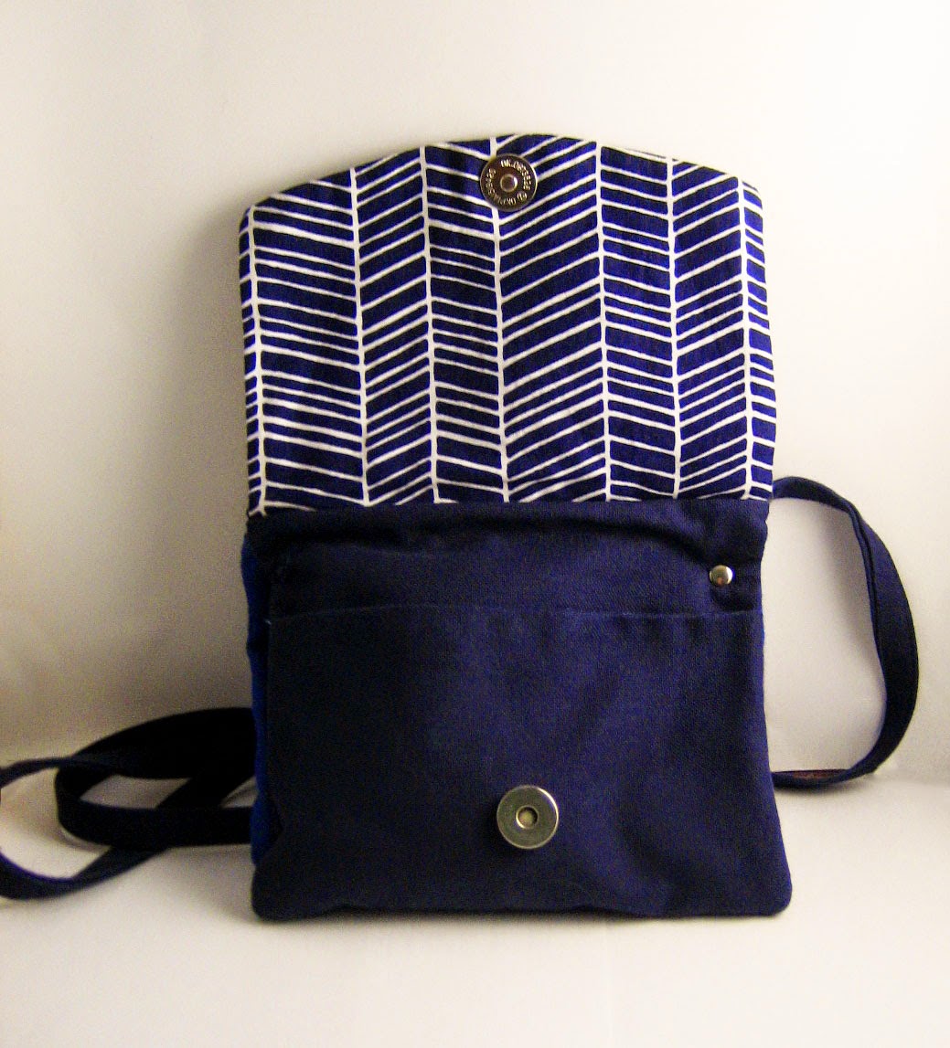 Flap Front Double Zip Pouch Shoulder Bag Tutorial - All Wrapped Up