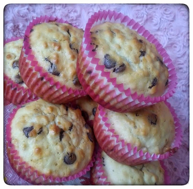 Muffins aux flocons d'avoines et pépites de chocolat 