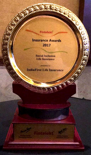 IndiaFirst Life acknowledged with Social Inclusion Award 2017 by Fintelekt IndiaFirst Life acknowledged with Social Inclusion Award 2017 by Fintelekt