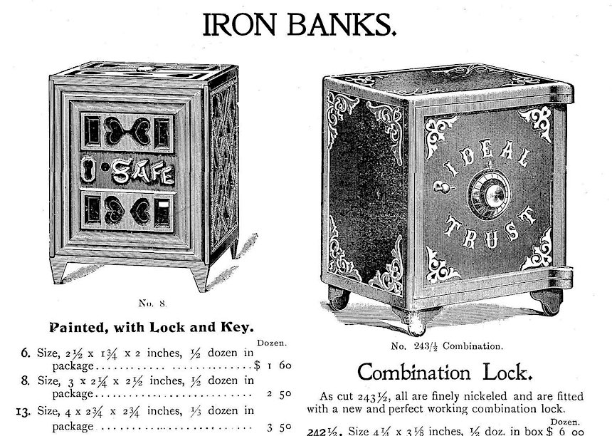 toy safeboxes 1900 children's toy safeboxes, 1900