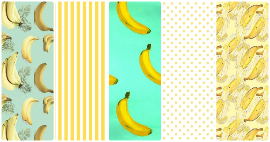 fondos de pantalla whatsapp banana pattern plátano líneas horizontales y polka dots yellow lunares whatsapp iphone android free bonitos