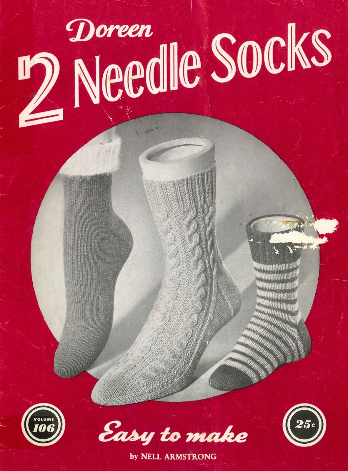 The Vintage Pattern Files: 1950s Knitting - Doreen 2 Needle Socks Booklet