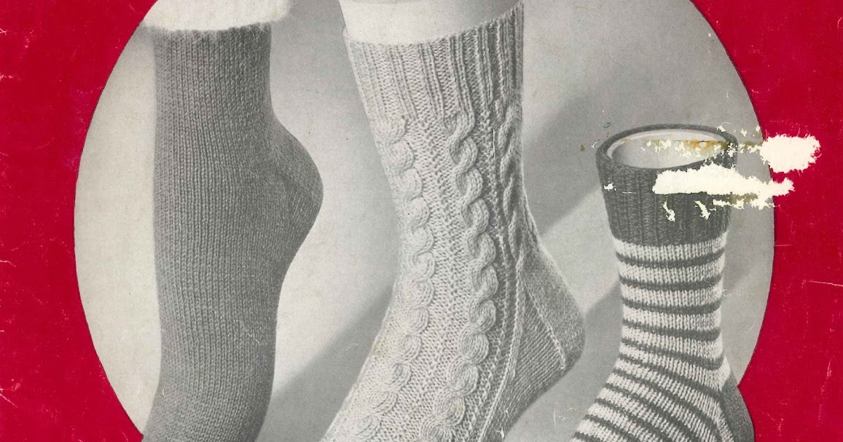 The Vintage Pattern Files: 1950s Knitting - Doreen 2 Needle Socks Booklet