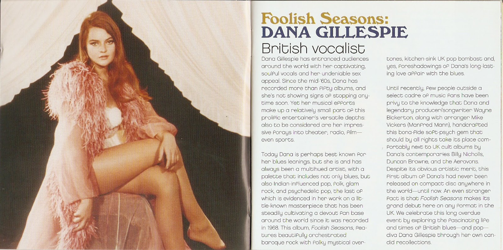 Dana Gillespie - Foolish Seasons 1968 (2006 Rev-Ola) .