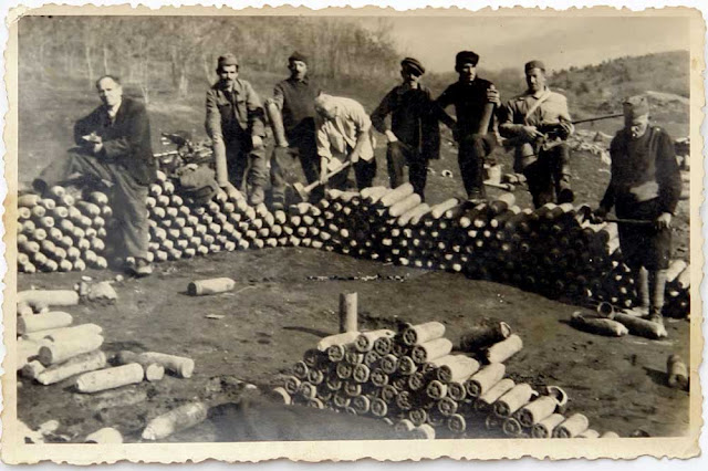 Unexploded ordnance - WW1 legacy on the Macedonian Front – Clearing the terrain around Bitola and Mariovo (period of photo after WW2) Unexploded ordnance - WW1 legacy on the Macedonian Front – Clearing the terrain around Bitola and Mariovo (period of photo after WW2)