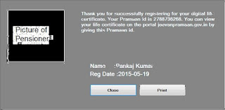 jeevan+pramaan+successful+registration