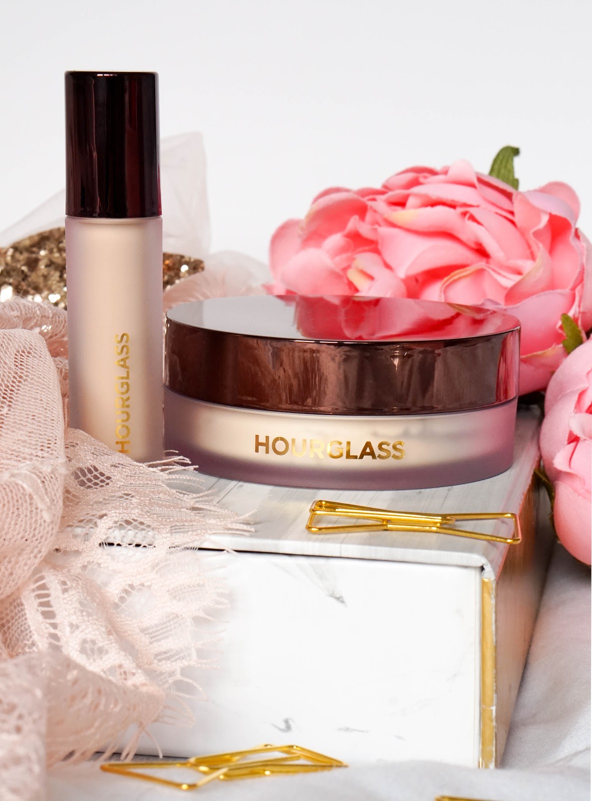 Hourglass Magic of Veil, Veil Retouching Fluid, Veil Translucent Setting Powder Hourglass Magic of Veil, Veil Retouching Fluid, Veil Translucent Setting Powder