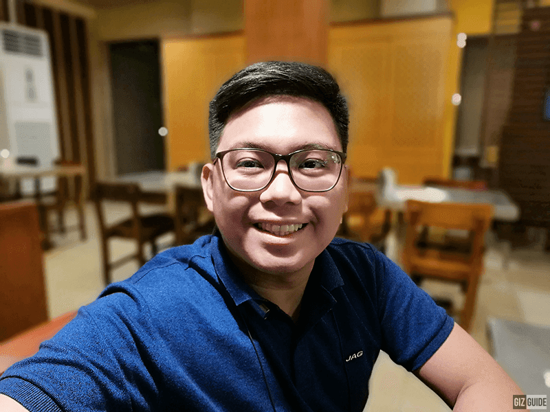 Indoor selfie with bokeh Indoor selfie with bokeh