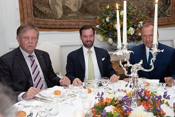 Grand Duke Henri, Grand Duchess Maria Teresa, Hereditary Grand Duke Guillaume and Hereditary Grand Duchess Stéphanie attended the dinner