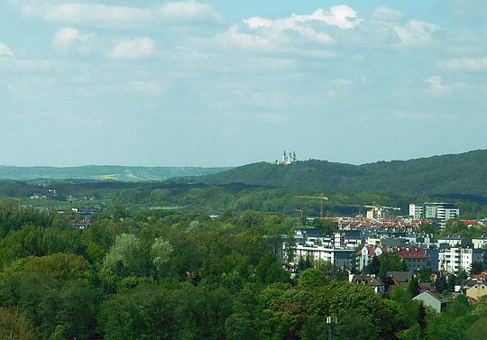 Widok w kierunku Klasztoru Kamedułów na Bielanach. Widok w kierunku Klasztoru Kamedułów na Bielanach.