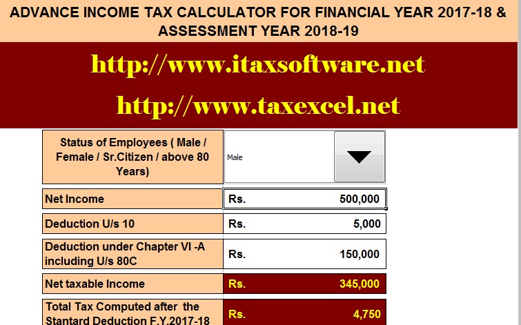 excel tax calculator 2018