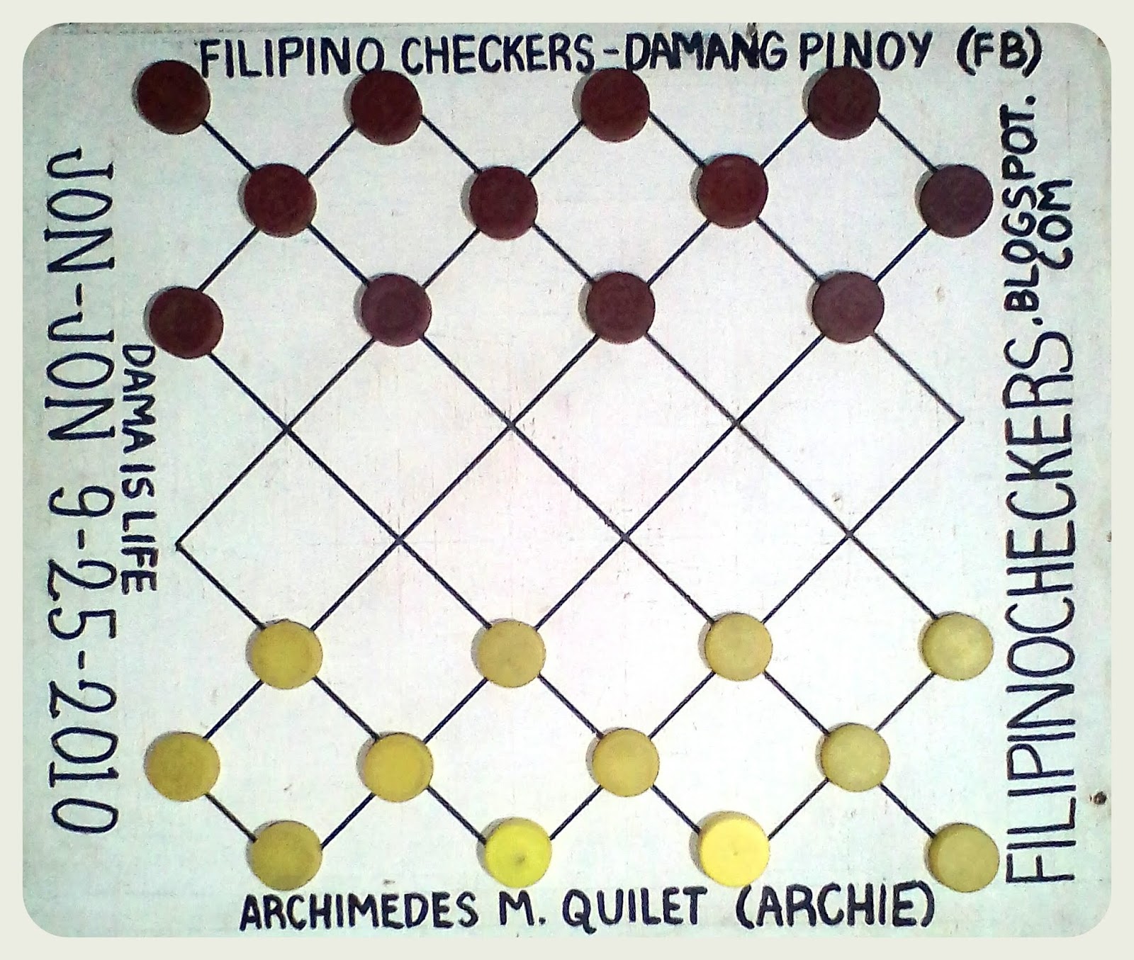 Filipino Checkers (Dama) by Archimedes Mendoza Quilet: Filipino