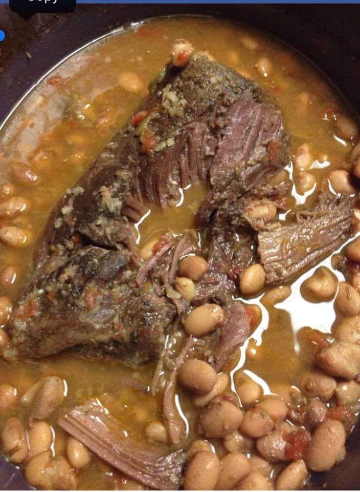 Nothin' Fancy Crock Pot Pinto Beans With Roast