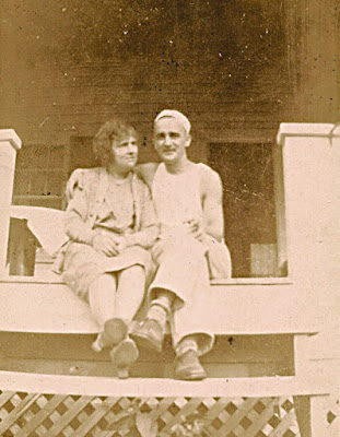 Mystery Photo! A woman and a man sitting on the porch of a house in the country. Unidentified, probably Dixon family. Mystery Photo! A woman and a man sitting on the porch of a house in the country. Unidentified, probably Dixon family.