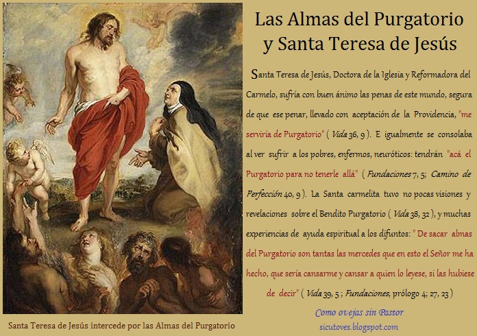 Santa Teresa de Jesús y las Benditas Almas del Purgatorio