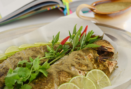 Samoan Whole Roasted Fish with Coconut Sauce