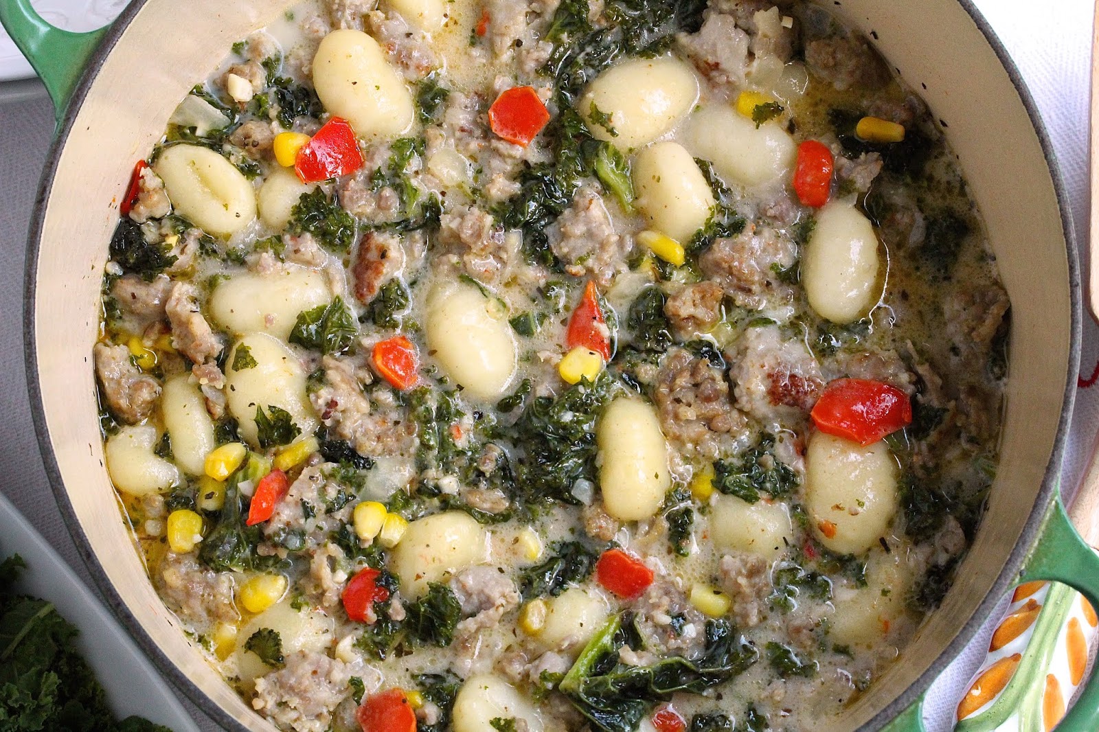 QUICK SAUSAGE KALE AND GNOCCHI STEW In Good Flavor Great Recipes