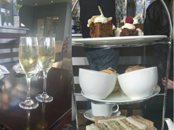 Champagne afternoon tea 