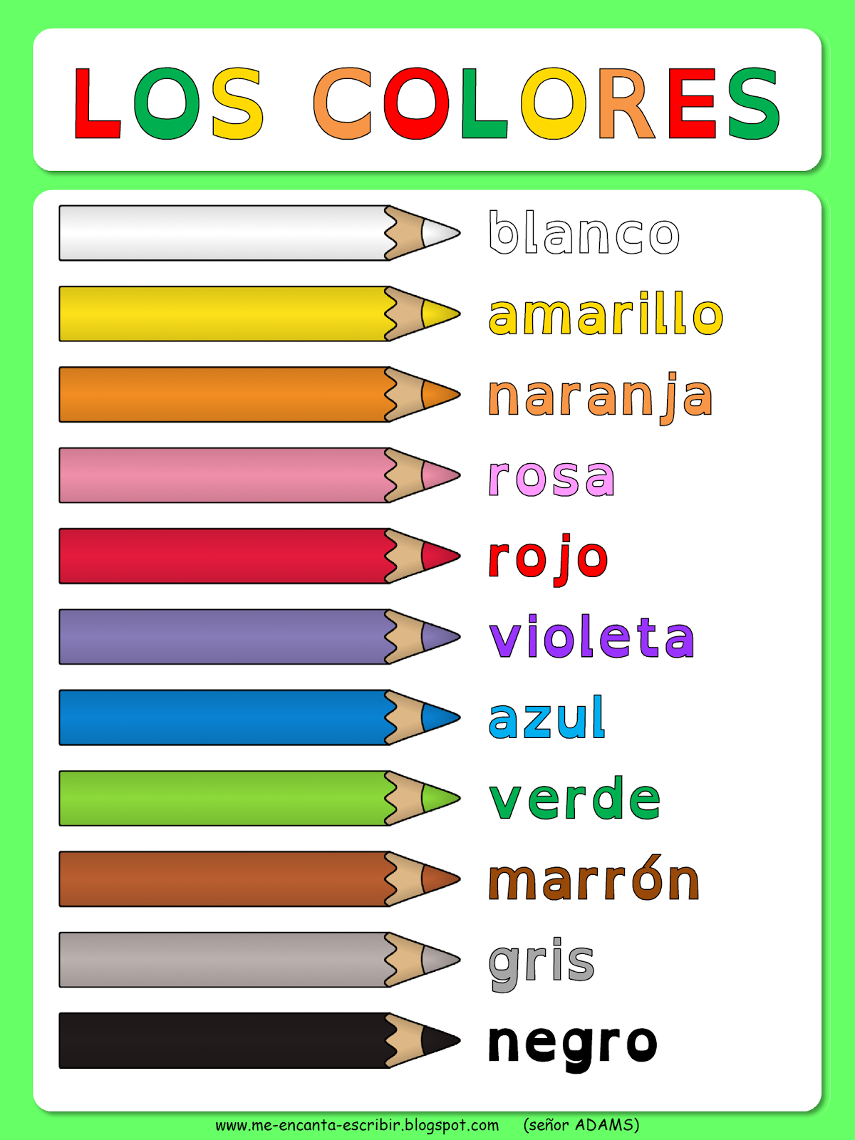 Spanish Fun Los Colores