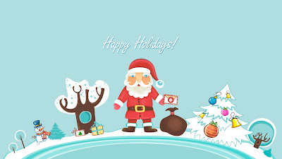 Santa Claus Happy Holidays Wallpaper HD