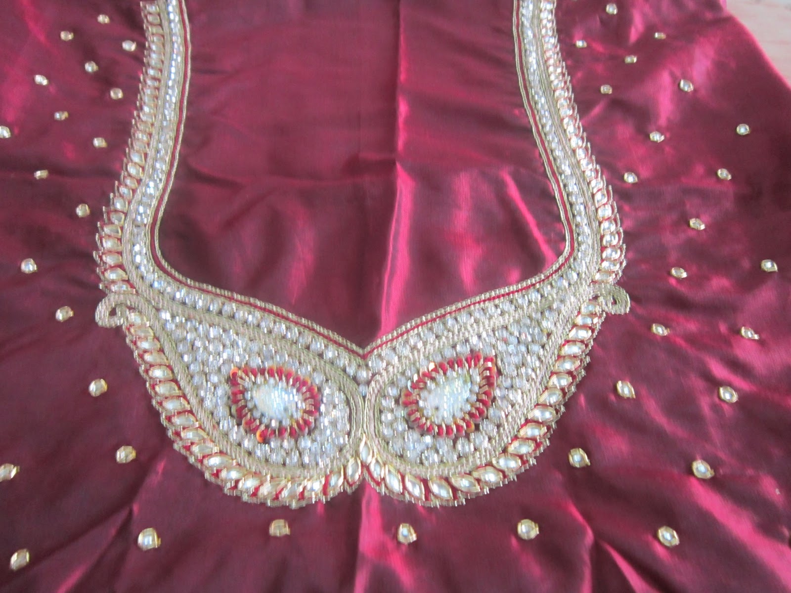 Designer Blouses New Embroidery Designs On Blouses..!!